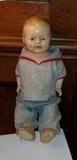ANTIQUE HORSMAN BABY DIMPLES 15  COMPOSITION CLOTH BOY BABY DOLL