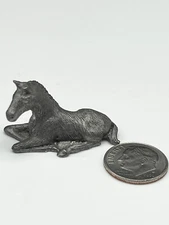 Tiny Hudson Pewter Horse / Colt/ Filly Laying Down Wilson USA Collectable INV#1