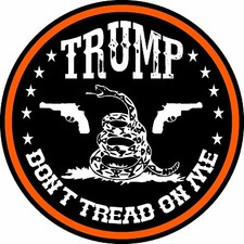 LG*TRUMP STICKER DON'T TREAD ON ME POLITICAL ELECTION GADSDEN FLAG WINDOW BUMPER