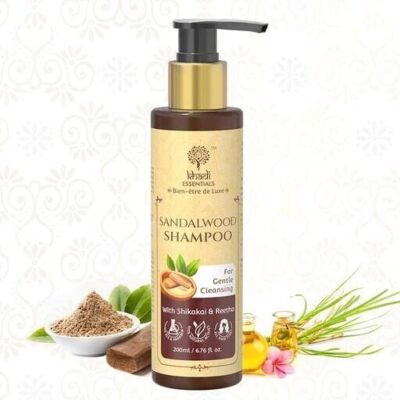 Khadi Sandalwood Rose Hair Shampoo For Hair Strengthening, Growth, 200ml