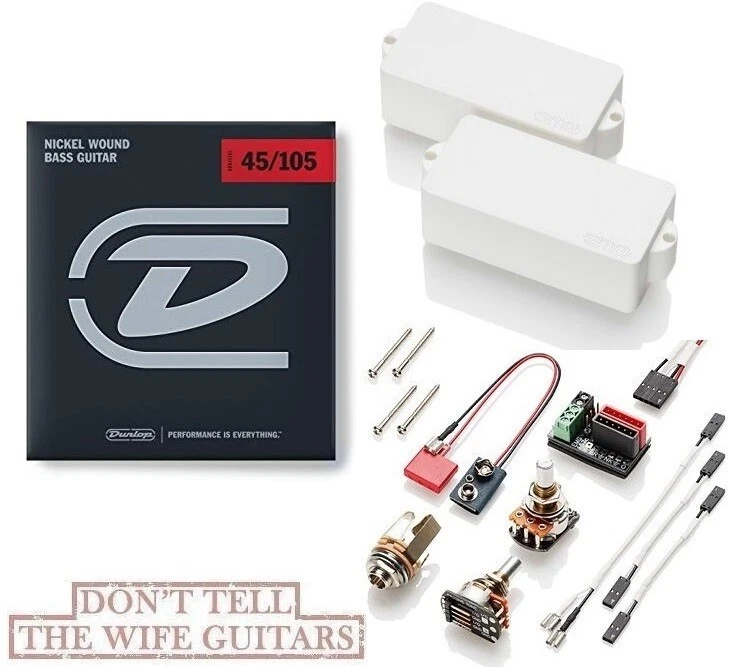 EMG P BASS WHITE ACTIVE PRECISION BASS REPLACEMENT PICKUP &