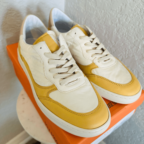 Sneaker Miz Mooz Veronica in pelle leggera giallo/bianco taglia 7,5 euro 38, nuova con etichetta - Foto 7 di 16