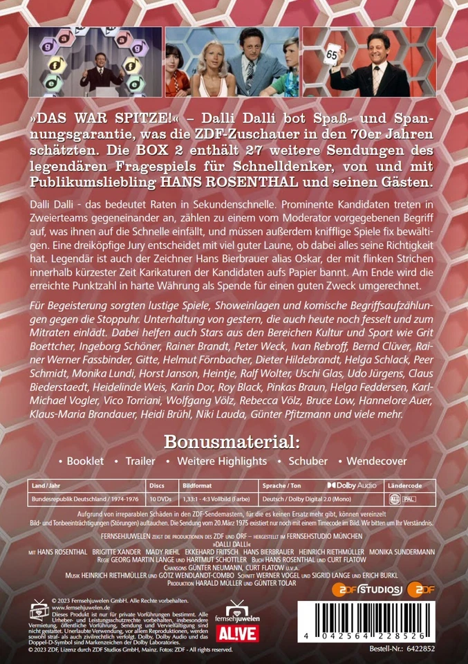 Dalli Dalli - Wie alles begann - Box 2: Die Jahre 1974-1976 (27 Sendungen) [DVD] - Bild 2 von 4
