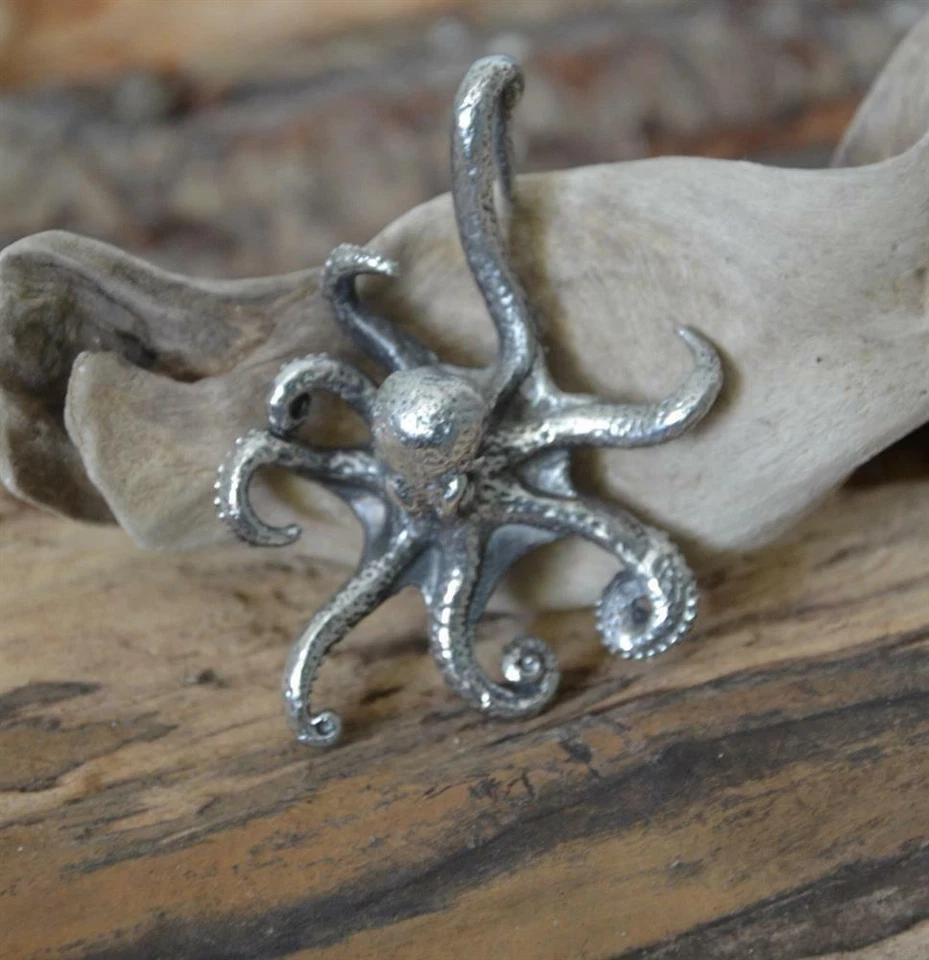 Ohrgewicht 4mm Gancio White Ottone Polpo 70mm Argento - Immagine 4 di 4