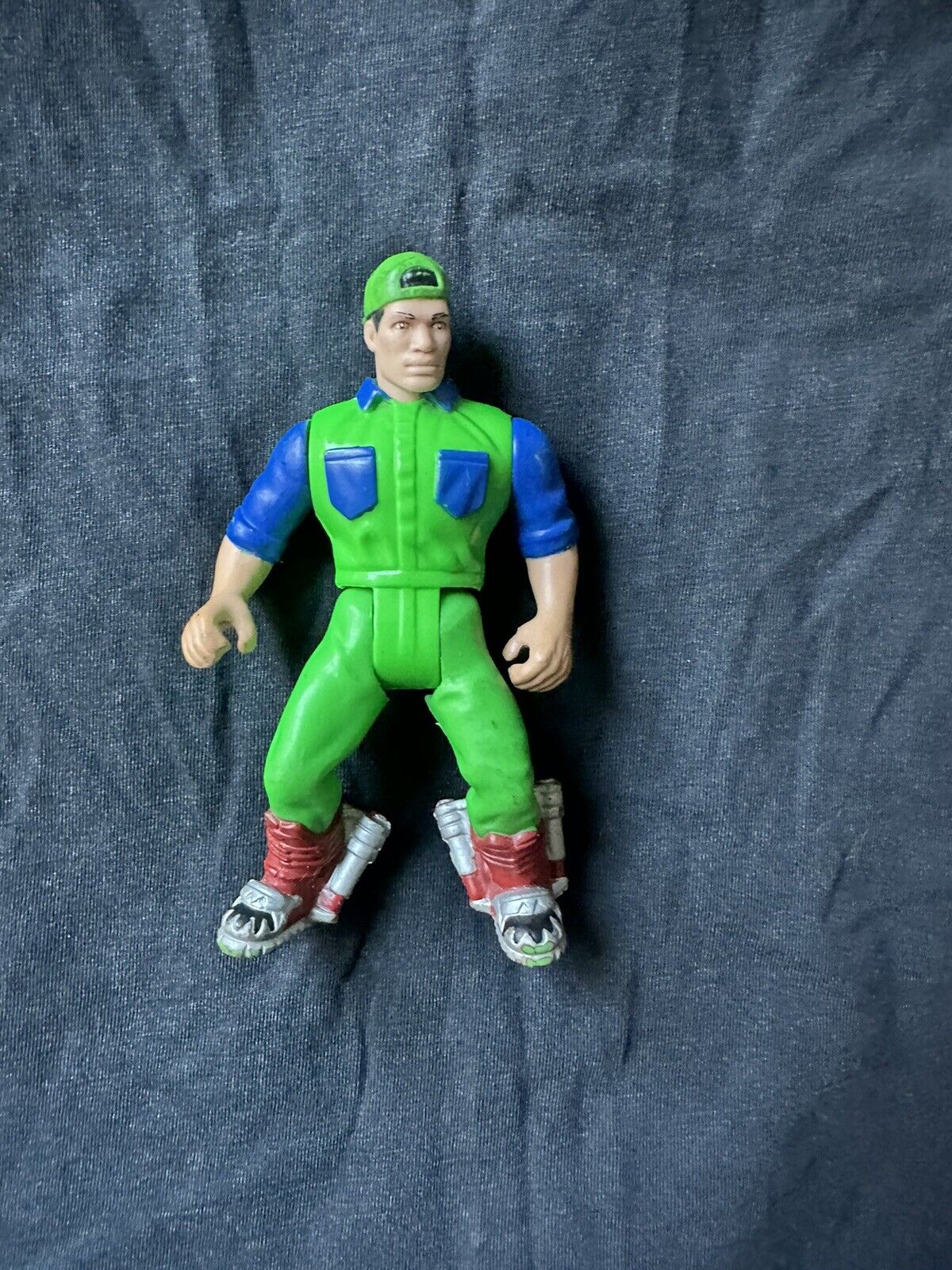 Vintage 1993 Super Mario Bros Action Figure Toy Luigi ERTL Nintendo Movie Rare