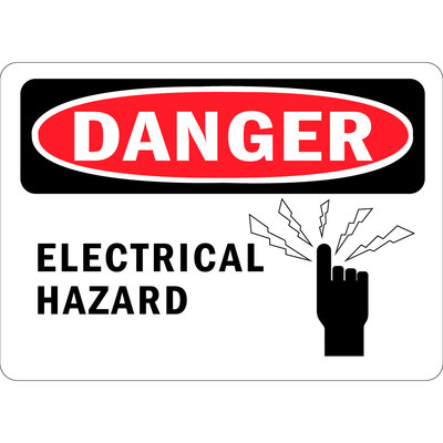 Danger Electrical Hazard With Symbol Osha Metal Aluminum Sign