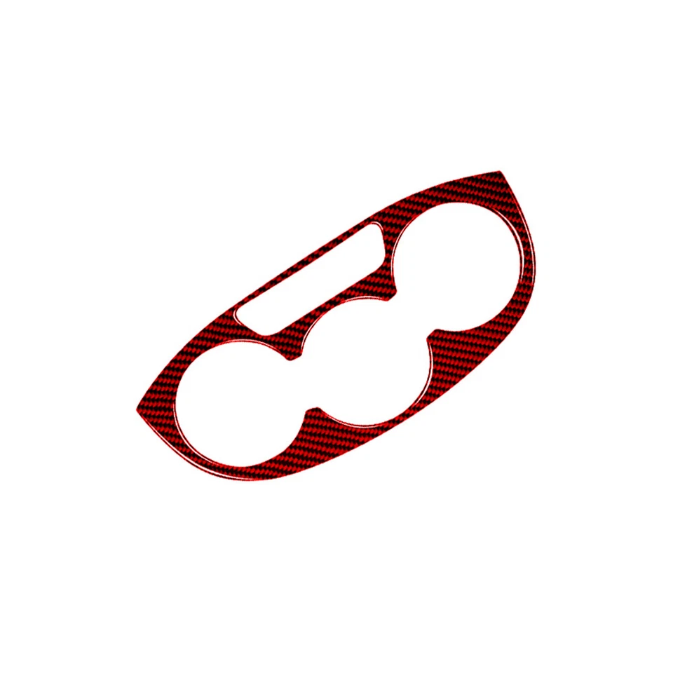 1pcs Red Carbon Fiber Center Cup Holder Cover Trim For Fiat Ducato 2007-21 - image 3 of 4