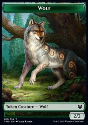 MRM FR/VF - Token - Jeton - Wolf 2/2 - MTG magic THB