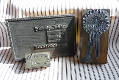 3 Oldtimer Buchdruck Druckplatte Block Oldtimer Auto Pendel Uhr Schlüssel Markt