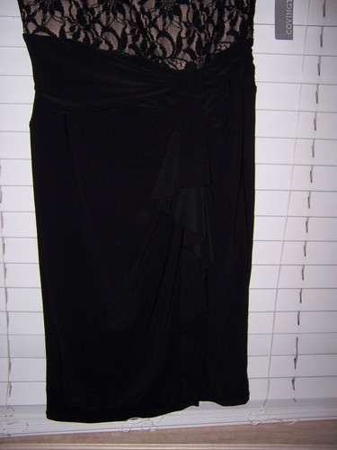 Vestido negro sin mangas Covington Missy talla 10 corpiño de encaje - Imagen 5 de 7