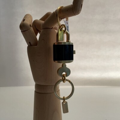 🐼💦 Coach C1679 🐼💦 Lock & Key Bag Charm Key Ring Chain