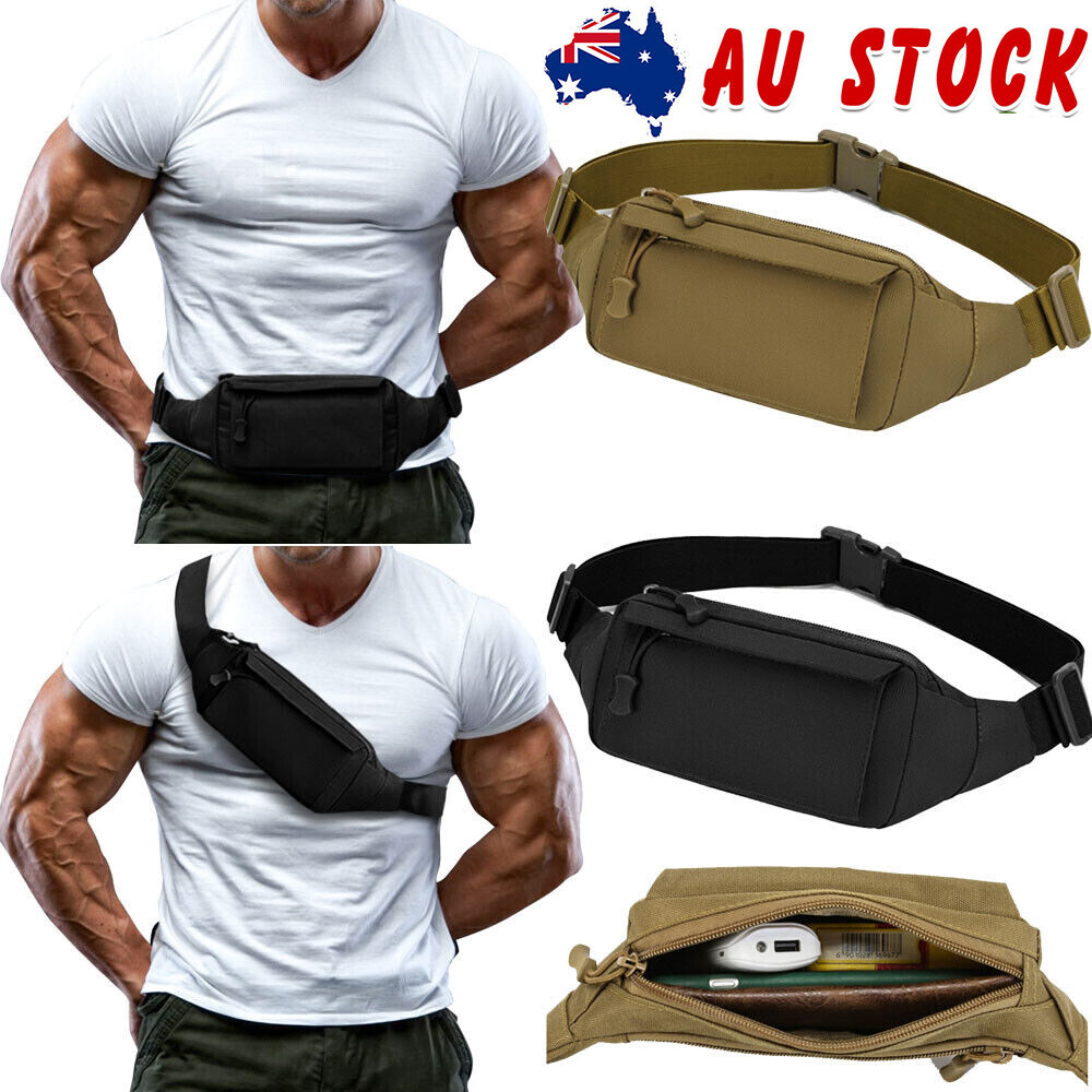 Men Waist Bag Tactical Nylon Fanny Pack Military Molle Travel Hip Belt