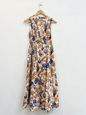 Designer Ulla Johnson Size 6 (0) Midi Floral Cotton Stunning Women's Dress