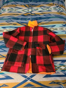 vintage woolrich blaze orange hunting jacket