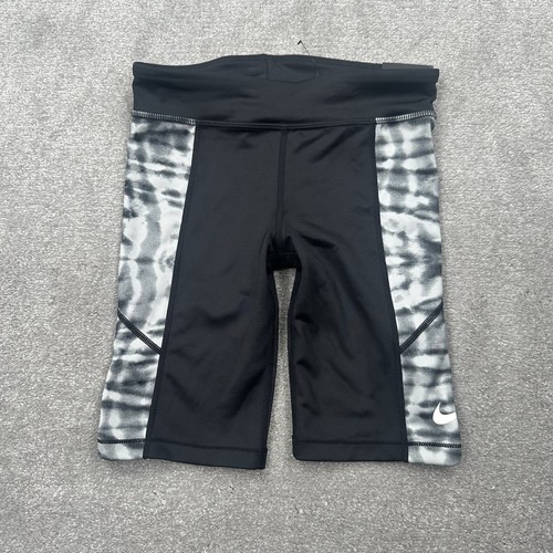 Nike Girls Trophy Tie-Dye Training Shorts Youth Size Small Black DA1369