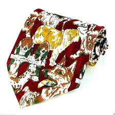 Dog Breeds Mens Neck Tie Animal Necktie Shepherd Dane Basset Terrier Dogs