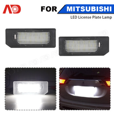 2x 6000K LED License Plate Light Lamp For Mitsubishi Outlander Sport ASX 2011-2020