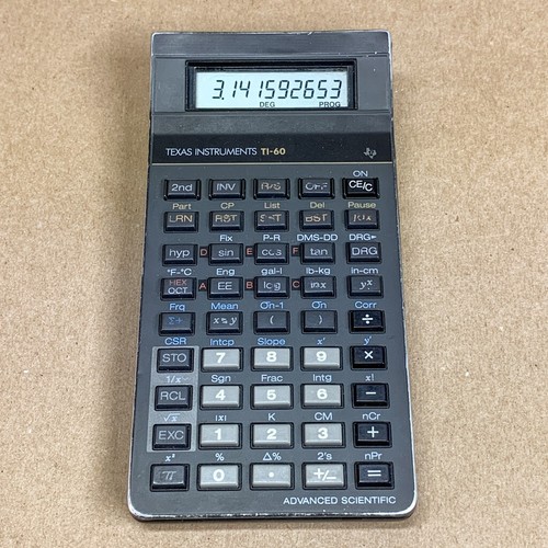 Texas Instruments TI-60 Programmable Advanced Scientific Calculator Tested Works