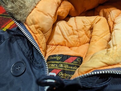 Vintage Sears Outerwear Mens Store Fur Trim Hood Parka Jacket Mens