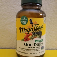 MegaFood Men's 55+ One Daily Multivitamin 90 Tablets 90 Servings New
