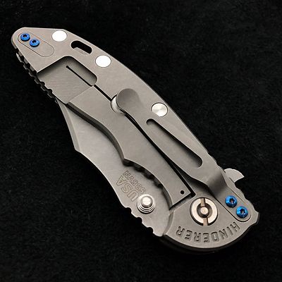 Hinderer Titanium Blue Screw Set  Clip & Filler Tab for XM18 XM24 (NO KNIFE)  