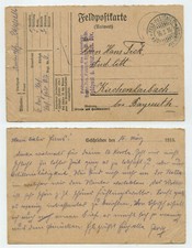 97238 - Feldpostkarte - 16.3.1916 nach Kirchenlaibach bei Bayreuth