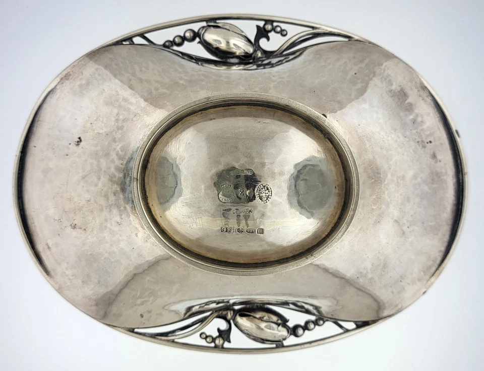 Georg Jensen Sterling Silver Blossom Oval Bowl No. 2 - Изображение 2 из 4