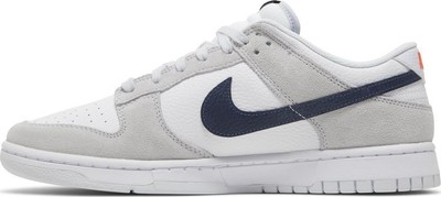 Size 8.5 - Nike Dunk Low Mini Swoosh - Football Grey Midnight Navy 