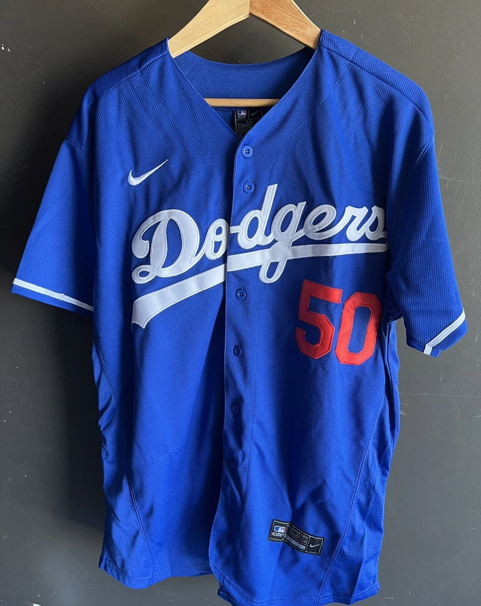 Nike Mookie Betts #50 Los Angeles Dodgers Stitched Jersey Blue Size 44  Medium