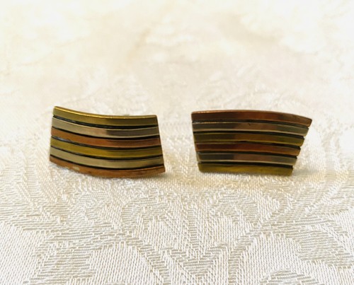 1950’s Mixed Metal 3 Piece Streamline Moderne Parure Taxco TNC Mexico 925 - Picture 16 of 16