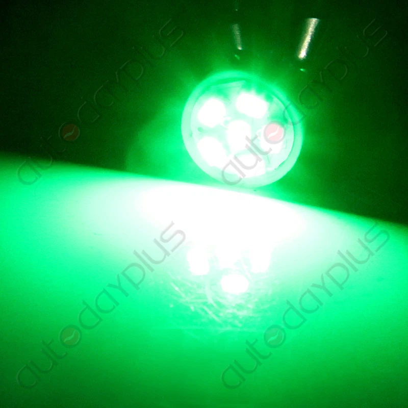 50pcs Super Green T10 194 Wedge 6SMD LED License Plate Instrument Cluster Light - Изображение 2 из 4