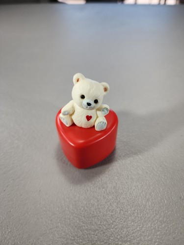 Hallmark Cards Inc. Valentines Heart Box White Bear, 2"x1.75", 2.75" Tall, 1984