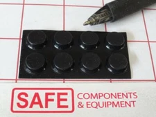 3M SJ5012 BLACK Rubber Feet QTY-8 Flat Round Taper 0.5" x 0.14" H Bumpon Pad F32