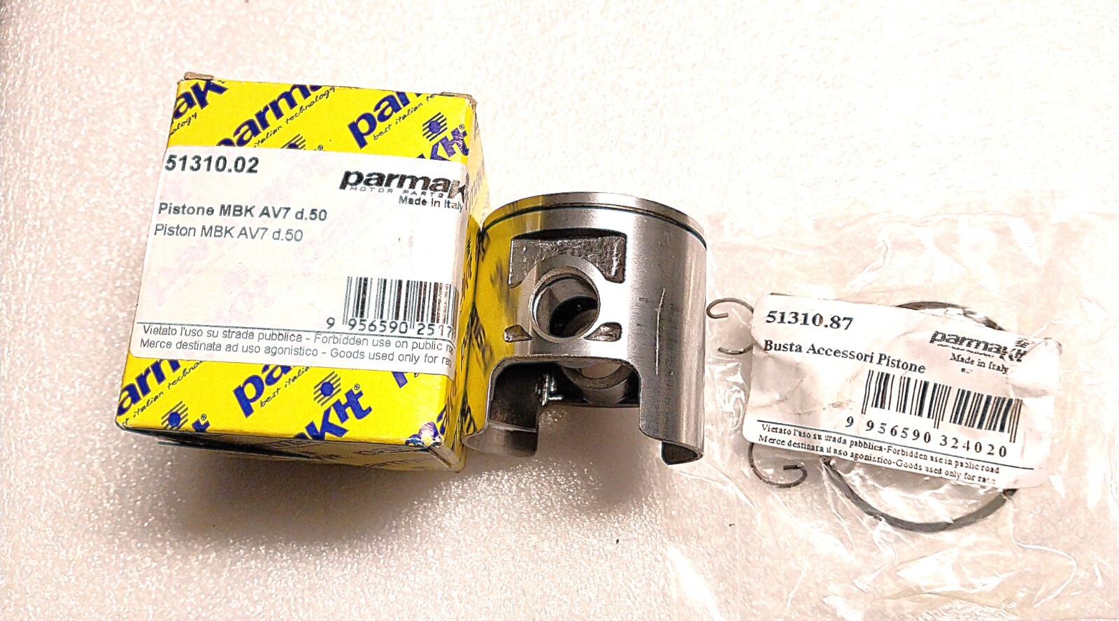 Piston 82cc Parmakit moteur MBK 51 AV10 Magnum Racing Rock Swing