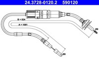 ATE Kupplungsseil Kupplungszug 24.3728-0120.2 FüR 1G2 1G1 Golf 19E VW Jetta 2