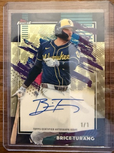 1/1 SUPERFRACTOR BRICE TURANG 2026 TOPPS FINEST AUTOGRAPH AUTO #FA-BT BREWERS