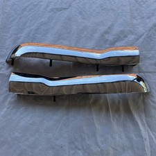 1956 Chevy Chrome Hood Bar 56 Extensions-pair 3721987 3721988 Gm