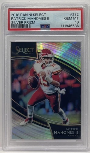 2018 Panini Select Silver Prizm #232 Patrick Mahomes II Chiefs PSA 10 GEM MINT
