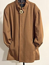 Vintage 100 Cashmere Brown Coat   Zipper Not Working / Elegant Dressy Style