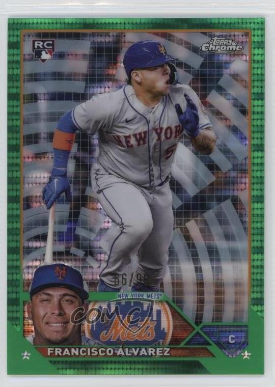 2023 Topps Chrome Green Sonar Refractor 66/99 Francisco Alvarez Álvarez #203 4f5