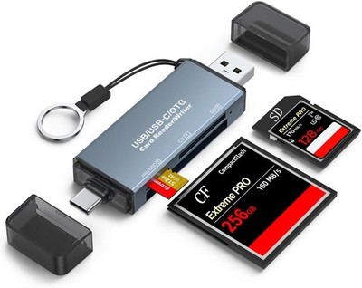 USB C CF Card Reader,Micro-SD Card Reader USB 2.0 USB-C to CF/SD/TF Memory Card