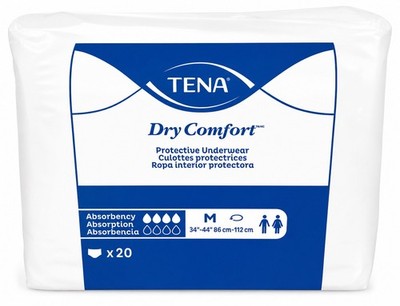 Tena Dry Comfort adult diapers medium case (4 x 20) 80 Diapers 34''-44''