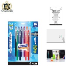 FriXion ColorSticks 0.7 mm Erasable Pens - 10 Pack Assorted Colors for All Uses