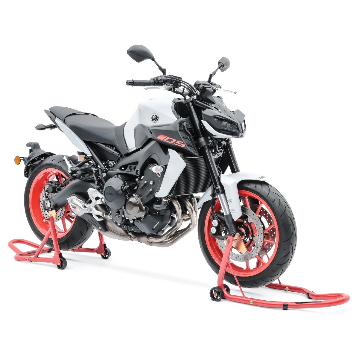 Paddock Stand rear and front for Ducati Monster 821 CS red