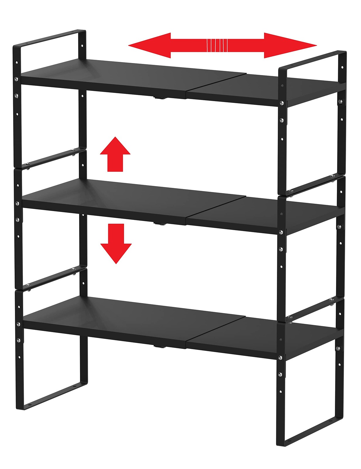 Expandable Stackable Spice Rack Cabinet Shelf Organizer in Cabinets Shelves K...-image