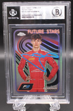 OLIVER BEARMAN SIGNED 2024 TOPPS CHROME FORMULA 1 ROOKIE #21 RC OLLIE F1 BECKETT