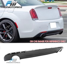 Fits 15-23 Chrysler 300 C Style Rear Bumper Diffuser Guard Carbon Fiber Print PP