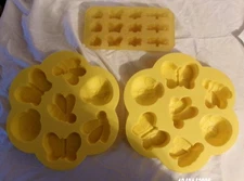 SILICONE MOLD BEES BUTTERFLIES LADY BUGS LOT OF 3 SOLD AS IS