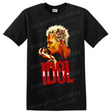 Billy Idol Rock Music T Shirt w/ Punk Portrait Graphic Concert Fan Tee Gift Idea