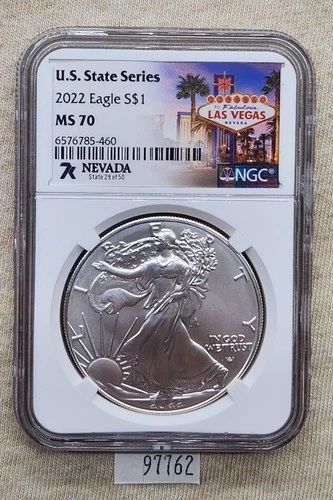 WPCoins ~ NGC MS-70 2022 Silver Eagle US State Series - Nevada